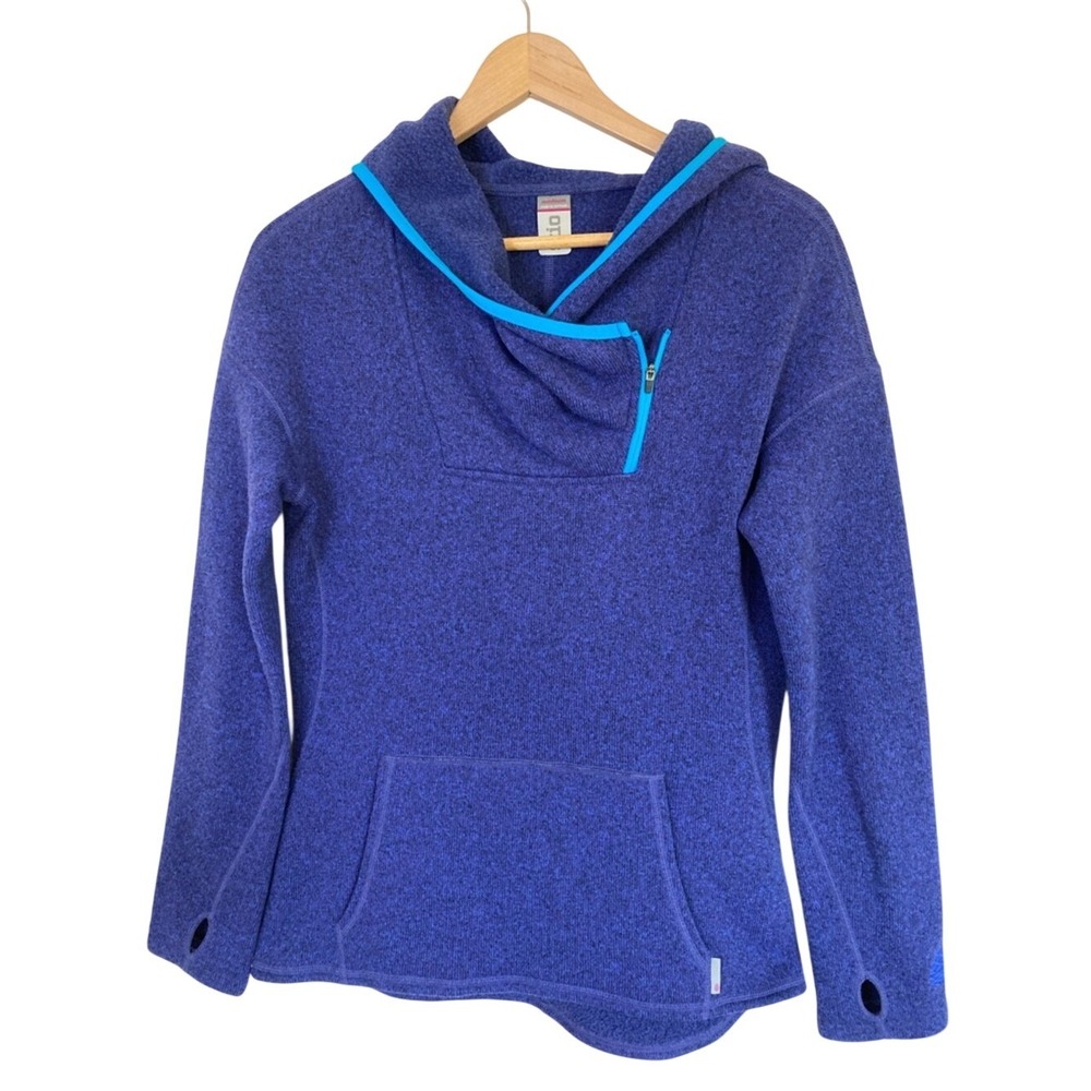 Stio Womens Sweetwater Fleece Pullover Hoodie Purple Blue Sweatshirt Medium‎